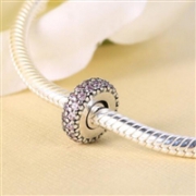 Pandora 潘多拉 银粉紫色锆石灵感间隔珠