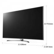 LG 55UJ7588-CB 55英寸 金属机身超高清4K纯色硬屏 主动式HDR 智能超薄平板液晶电视机（黑色+灰色）