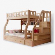 好事达易美 上下床 实木高低子母床简约梯柜床 1.2米
