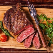 今聚鲜 澳洲原切 眼肉菲力西冷牛排套餐10片+2片 送刀叉、黄油