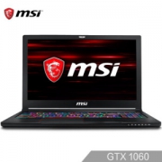 MSI 微星 GS63 8RE-001CN 120Hz 3ms 15.6英寸游戏笔记本电脑 (i7-8750H 8GB*2 1T+256GSSD GTX1060 6G )黑