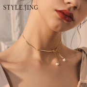 静风格 翩翩少女 蝴蝶结choker 颈链
