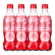 可口可乐 桃子可乐 蜜桃味汽水 500ml*4瓶