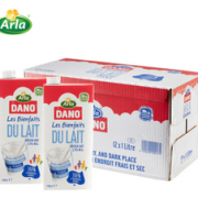 arla dano 阿拉丹 全脂/脱脂牛奶 1L*12盒