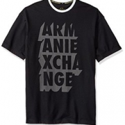 大码好价！A|X阿玛尼Mesh Overlay Logo男T恤