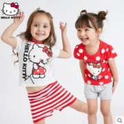 hellokitty 女童纯棉短袖套装两件套 69元包邮