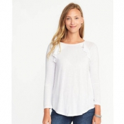 24日0点：Old Navy 女士荷叶边T恤