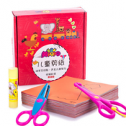 送2把剪刀+1个固体胶！美阳阳 儿童剪纸  加厚约240张剪纸 8.9元包邮