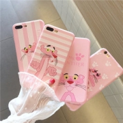 伯杰 粉红豹女款粉色 硅胶软壳iphone6、7、8