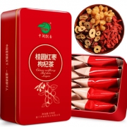 中闽飘香 红枣桂圆枸杞茶 10袋120g铁盒装*2盒