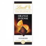 德国进口 瑞士莲Lindt 黑巧克力 特醇排装 香橙味  100g