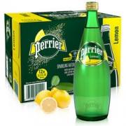 Perrier 巴黎水 柠檬味气泡矿泉水 玻璃瓶装 750ml *12瓶 *2件 +凑单品