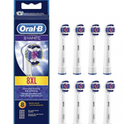 中亚Prime会员： Oral-B 欧乐B 3D White 美白型电动牙刷刷头 8支装  到手约153元