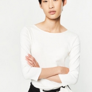 CA女式多色七分袖T恤  ECD117007