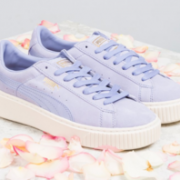大码！PUMA 彪马 Suede Summer Satin Platform 女士厚底板鞋