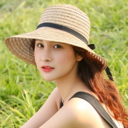 爱莱尔 草帽女沙滩帽遮阳帽