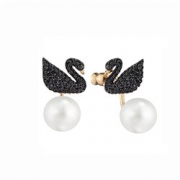 历史新低： SWAROVSKI 施华洛世奇 5193949 Iconic Swan 黑天鹅耳钉 *3件 1167.6元包邮包税（双重优惠）