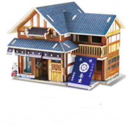 若态 手工DIY木质小屋模型