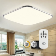 HD 方形银系列 LED吸顶灯 遥控无极调光灯具 24W