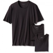 历史新低8.3美元 约52元 BOSS HUGO BOSS Mens 3-Pack Cotton V-Neck T-Shirt