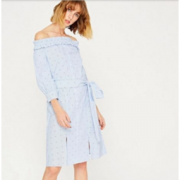URBAN REVIVO WH29S7AF2000 女士一字肩连衣裙