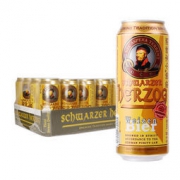 京东PLUS会员：schwarzer herzog 歌德 小麦啤/黄啤 500ml *24听 *2件