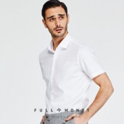 FULL MONTY 男士丝光棉短袖衬衫
