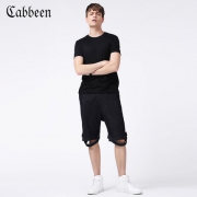 Cabbeen 卡宾 男士纯棉圆领短袖T恤