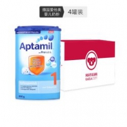 Aptamil 爱他美 婴儿奶粉 1段 800克/罐 4罐装 345元含税包邮（需用券）