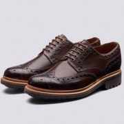 英伦手工鞋，Grenson 男士Archi Commando Wingtip 牛津鞋 $173.6（$217 额外8折）