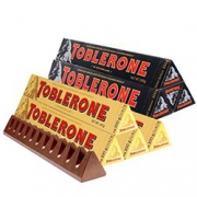 Toblerone三角 瑞士进口巧克力 瑞士三角巧克力 休闲零食 糖果 (牛奶100g*5+黑巧100g*5)