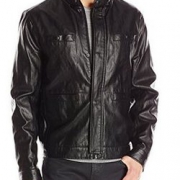 大码好价！Kenneth Cole New York男仿皮夹克