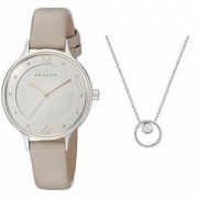 Skagen 诗格恩 SKW1100 女款手表项链套装