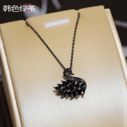 精致百搭# 黑天鹅项链韩版时尚潮流锁骨链