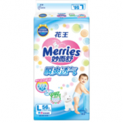 Merries 妙而舒 瞬爽透气 婴儿纸尿裤 L56片 *5件 +凑单品 299元包邮（需用券，合59.8元/件）
