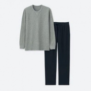 UNIQLO优衣库  男士华夫格起居套装