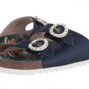 8码！NINEWEST 女式 illwait缎面拖鞋凉鞋  含税到手107.31元