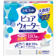舒蔻 SILCOT 无酒精无香料纯水99%手口湿巾 替换装 60片