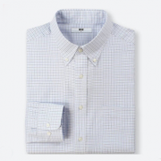 UNIQLO优衣库 男装精纺格子衬衫(长袖)