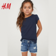 折24.5元一件！H&M 童装 女童短袖上衣 2件装 49.9元包邮