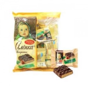 俄罗斯进口 爱莲巧 （alenka） 榛仁巧克力威化饼干250g/袋 *3件