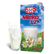 妙可（Mlekovita）  全脂进口牛奶 1L*12箱装 *3件