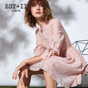 EST＋II 艺诗 女士欧根纱系带收腰连衣裙