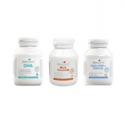 Bio island 乳钙90粒+鱼油90粒+儿童DHA 60粒组合三件套