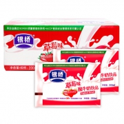 银桥乳业 百利包草莓酸牛奶 200ml*16袋
