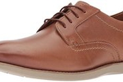 限尺码：Clarks 男士 raharto 平头牛津鞋 Dark Tan Leather 到手约400.69元