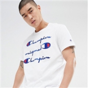 Champion冠军 Repeat Logo男士T恤 黑白两色