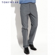 舒适百搭！TONY WEAR 汤尼威尔 男士弹力棉千鸟格休闲裤