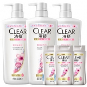 移动专享！ CLEAR 清扬 樱花沁爽型 去屑洗发露 500ml*3瓶+50ml*3瓶 69.9元包邮（需用券）