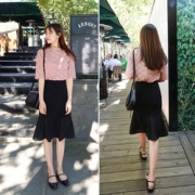 阿诗朵   百搭荷叶边半身裙